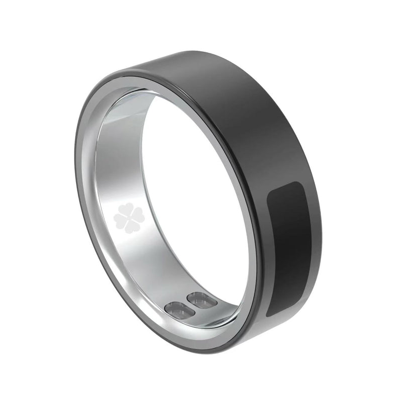 Smart Health Ring - Sleep, Heart Rate & Activity Tracker in a Sleek Titanium-Look Band