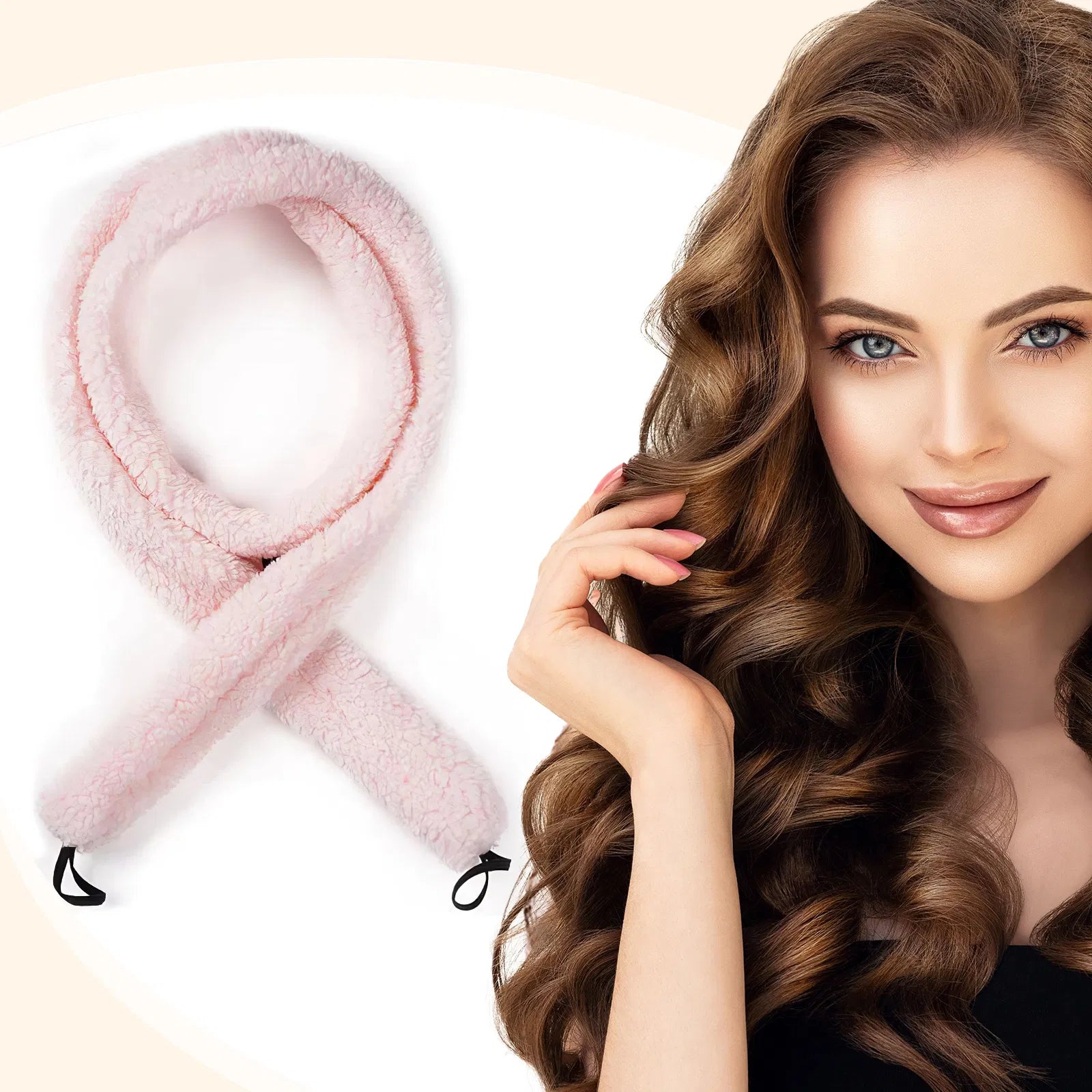 Satin Heatless Hair Curler - Overnight Curling Rod for Soft, Damage-Free Waves