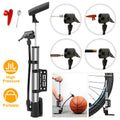 Mini Bike Pump - Portable Bicycle & Ball Tire Inflator with Frame Mount