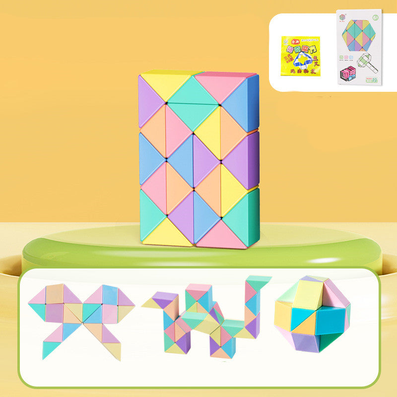 Magic Twist Snake Puzzle - Foldable Fidget Brain Teaser Toy for Kids
