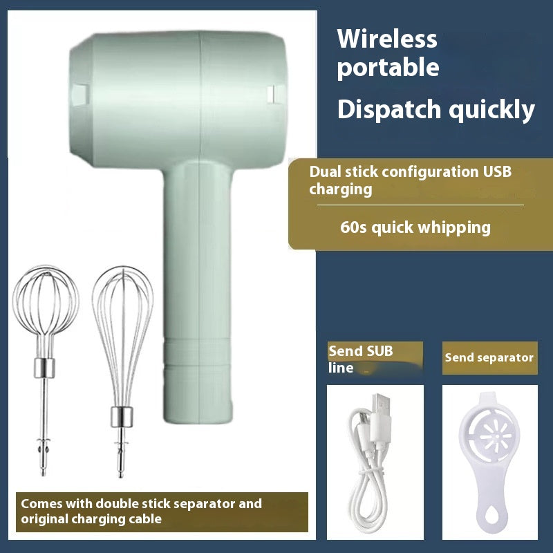 Cordless Electric Hand Mixer (Rechargeable)