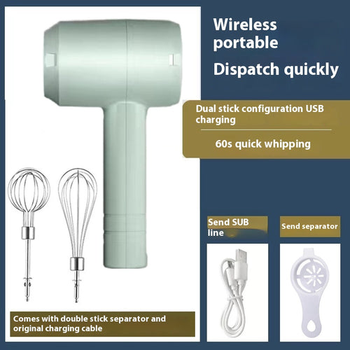 Cordless Electric Hand Mixer (Rechargeable)