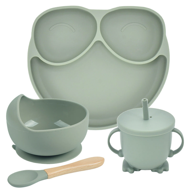 Baby Silicone Suction Divided Plate - Non-Slip Toddler Feeding Dish