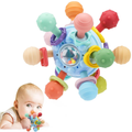 Baby Montessori Sensory Teether Ball - Silicone Teething & Grasping Toy for Newborns