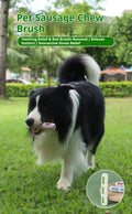 Dog Sausage Chew Toy - Silicone Teeth-Cleaning Brush Chew for Dogs