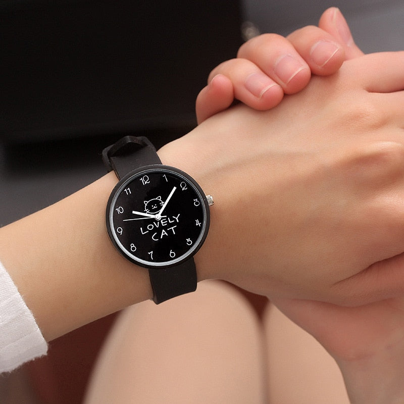 Kids Cartoon Watch - Candy Color Silicone Quartz Wristwatch for Children