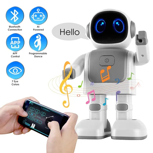 AI Interactive Dancing Robot Toy - Programmable Smart Robot with Music & Voice for Kids