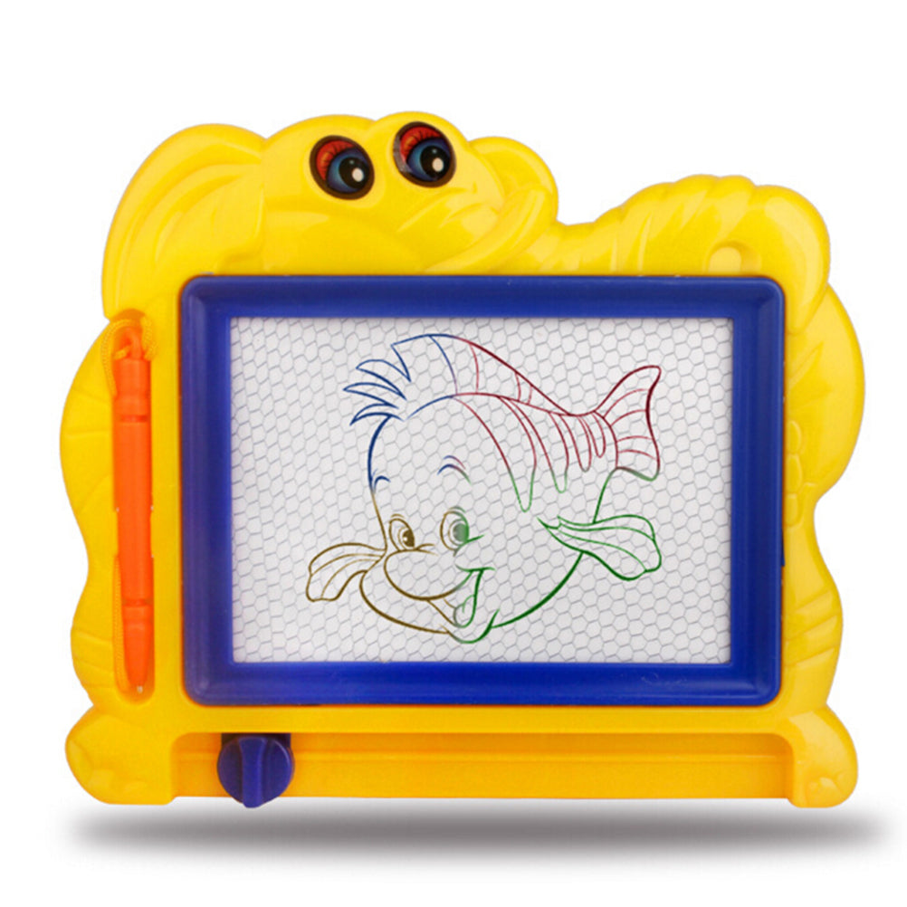 Kids Magnetic Drawing Board - Erasable Doodle Sketch Pad with Stamps