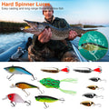 383-Piece Fishing Lures Tackle Box - Complete Bass Kit with Crankbaits, Worms & Spinnerbaits