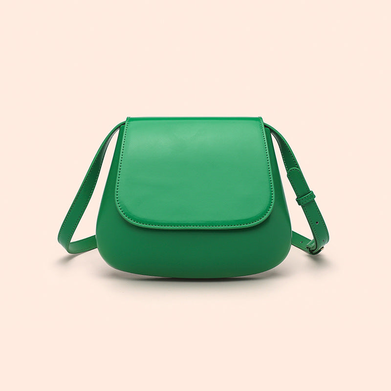Crossbody Bag Vegan Leather Women Retro Small Saddle Satchel