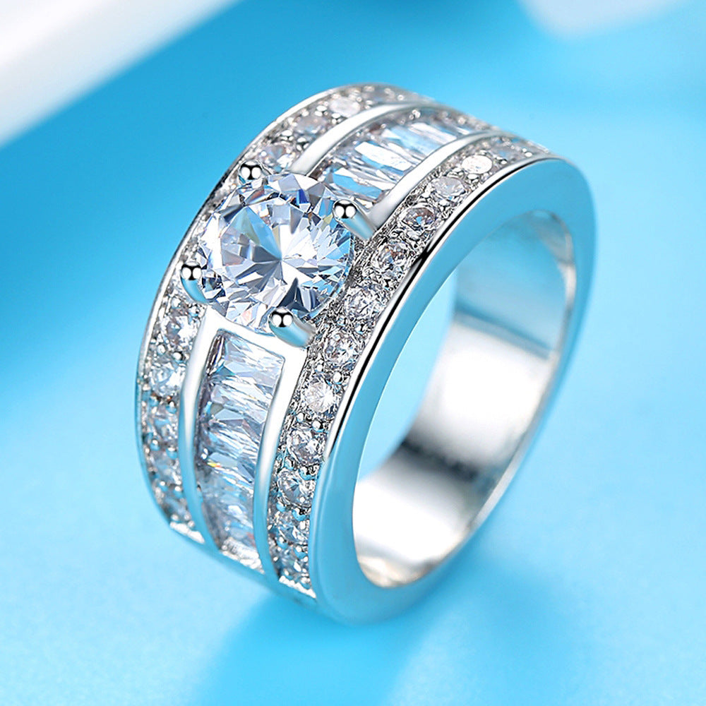 Zircon Heart & Arrow Ring - Sparkly Cubic Zirconia Ring for Women