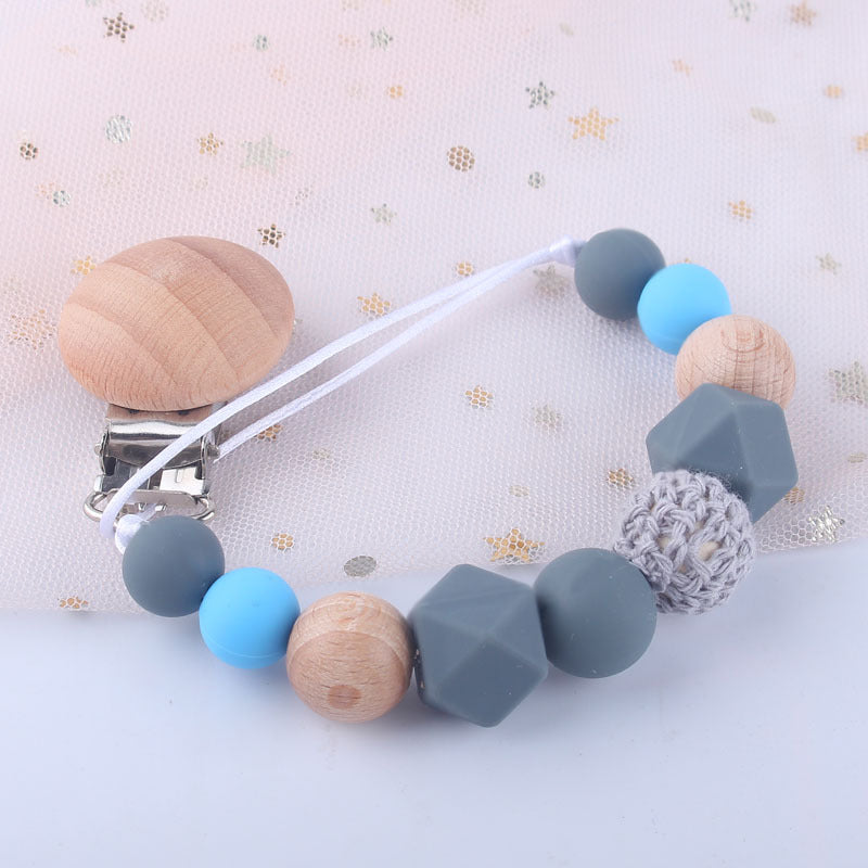 Baby Silicone Pacifier Clip Chain - Anti-Drop Soother Holder for Infants