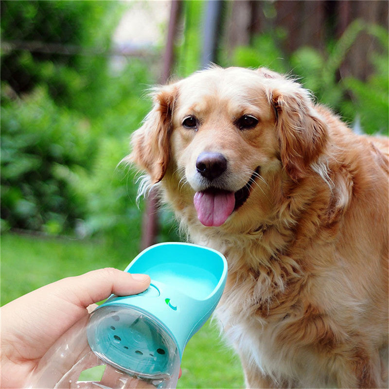 Portable dog water bottle dispenser