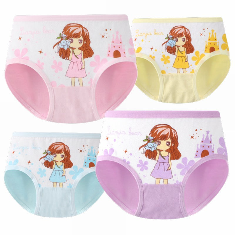 Kids Cotton Underwear Briefs (4 Pack) - Soft Breathable for Boys & Girls
