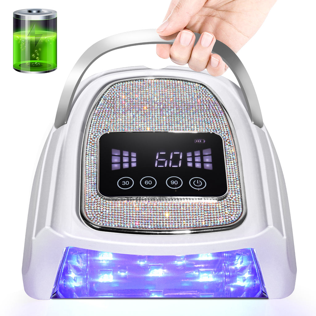 Cordless UV LED Nail Lamp - Rechargeable Gel Polish Curing Light for Home Manicures