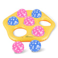 Inflatable Tic-Tac-Toe Pool Game - Floating Water Toss Game with 7 Balls for Pool & Beach
