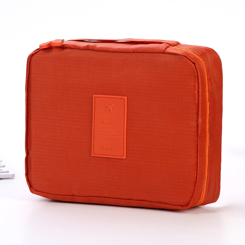Portable Cosmetic Bag Waterproof Divider Multi-grid Pockets