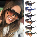Oversized Black Leopard Womens Ladies Sunglasses Flat Top