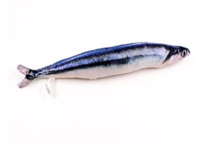 Realistic catnip fish plush toy