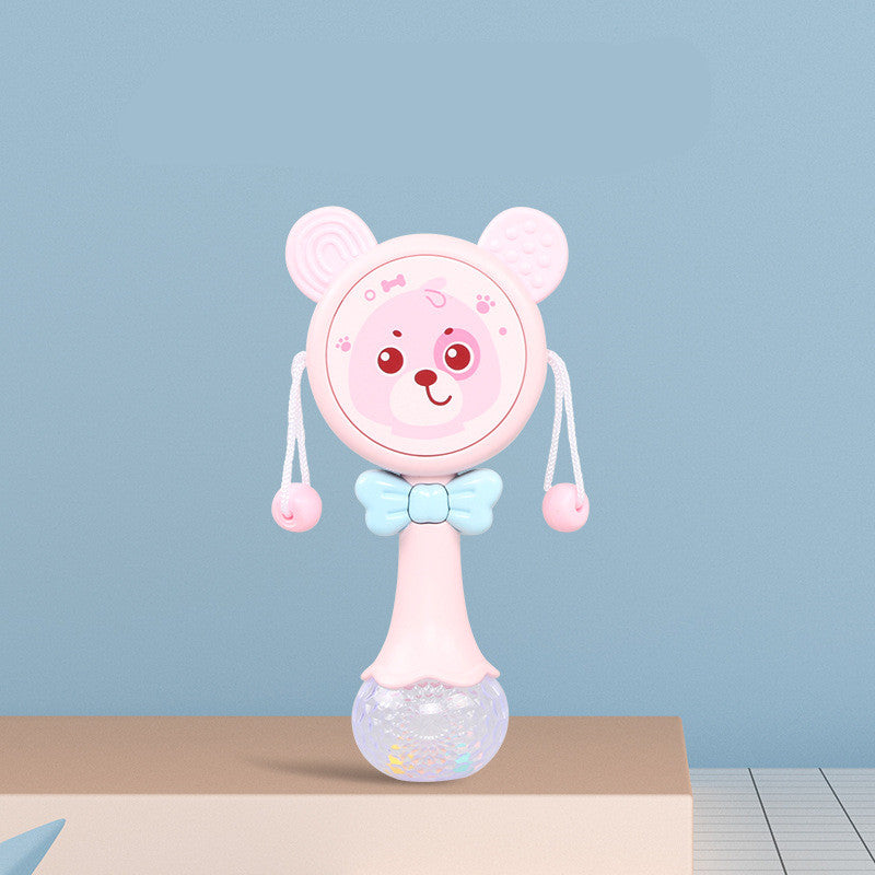 Baby Rattle & Teether Toy - Musical Cartoon Sensory Toy for Newborns