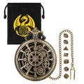 Steampunk Metal Dice Set - 7-Piece Polyhedral Gear Dice for D&D and Tabletop RPG Games