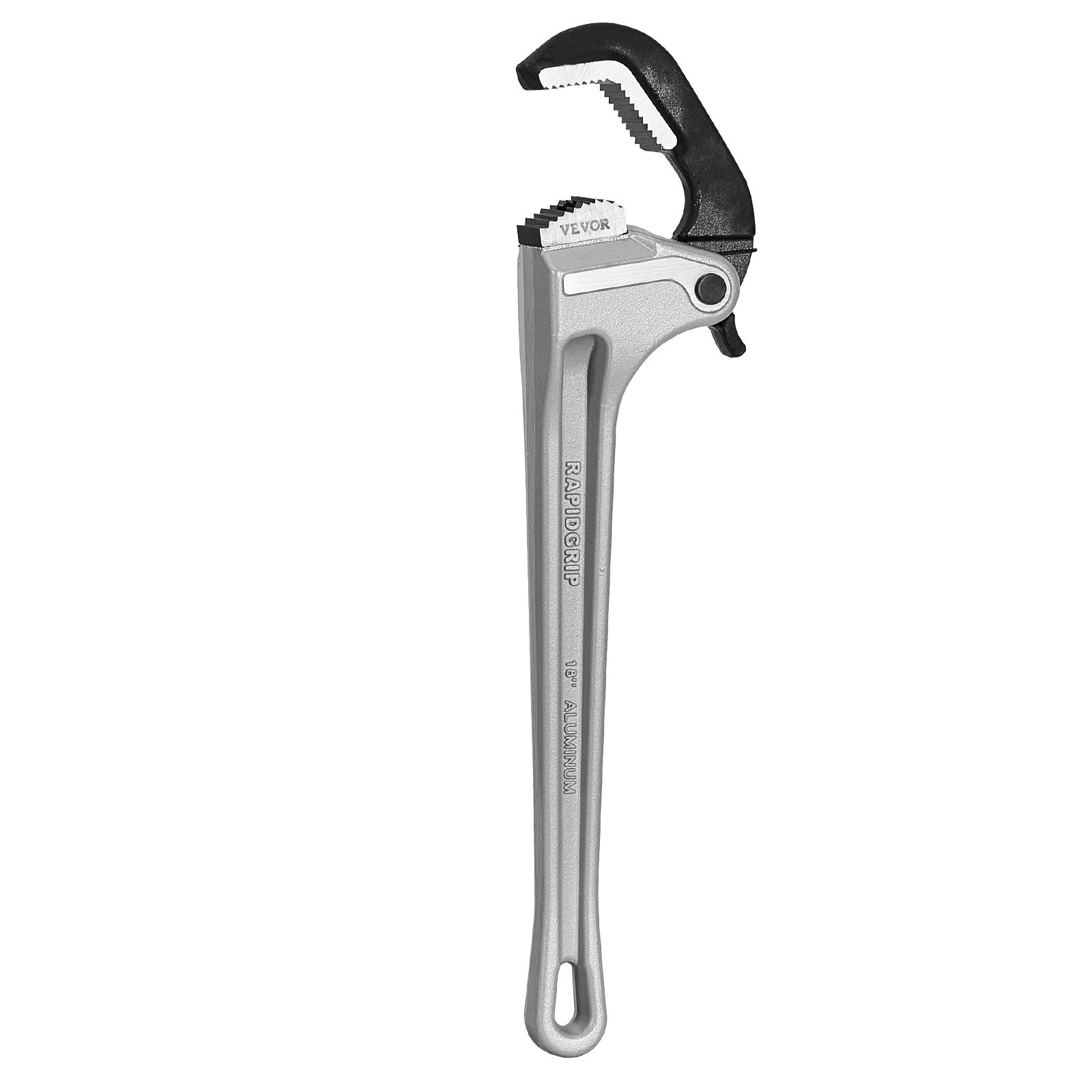 Aluminum Straight Pipe Wrench 18 In Automatic Jaw Adjustment 60CRV Jaw