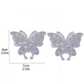 2-piece Car Interior Kit With Shiny Butterfly Net Rhinestone Stickers