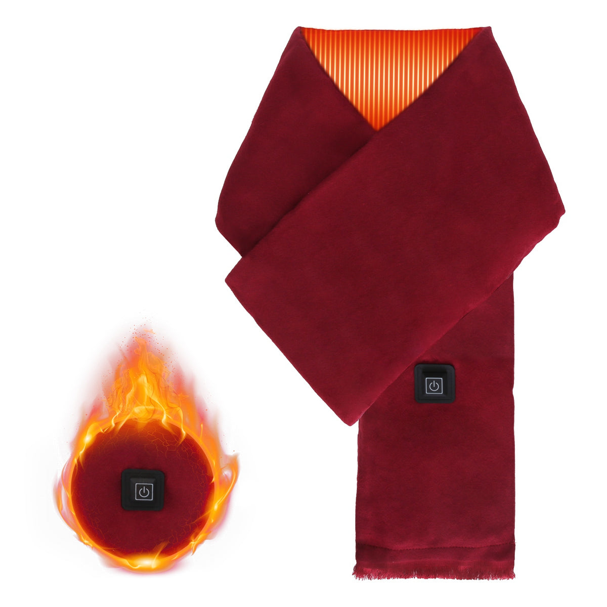 1Pc Electric Heated Winter Scarf USB Heating Neck Wrap Unisex