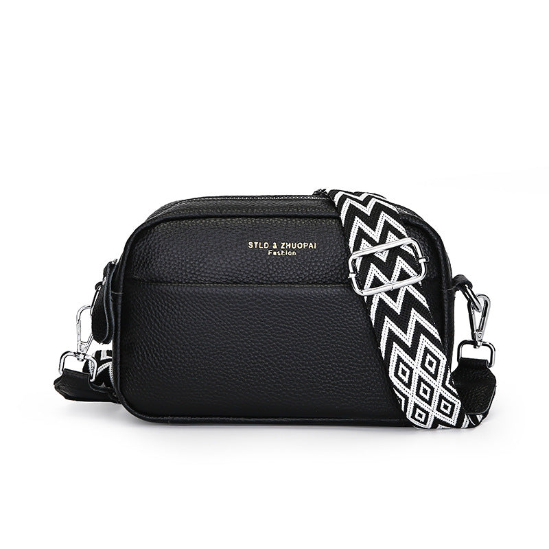 Fashion Simple Shoulder Messenger Bag Top Layer Cowhide Small