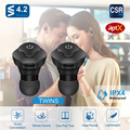 IP44 Waterproof Sport Earbuds - Secure-Fit Wireless Bluetooth Workout Earphones