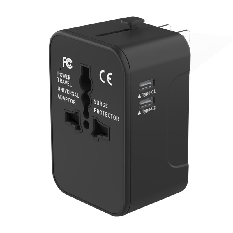 Universal International Travel Adapter - All-in-One Worldwide Power Plug with USB
