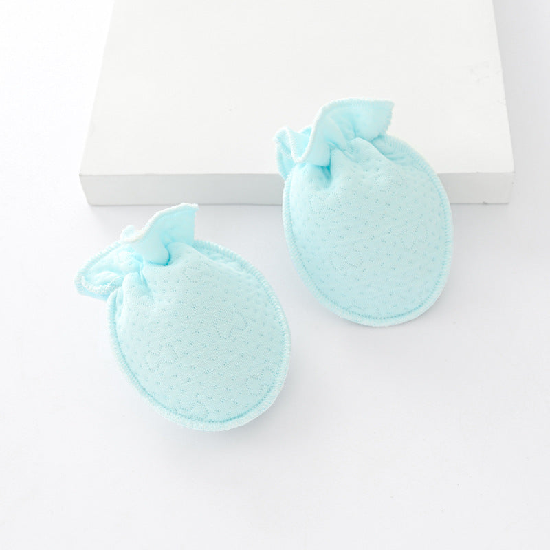 Newborn Anti-Scratch Mittens - Soft Cotton Baby Hand Gloves