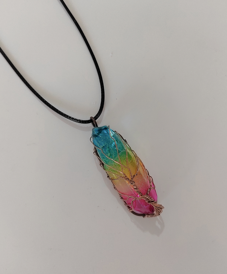 Crystal Tree of Life Pendant Necklace