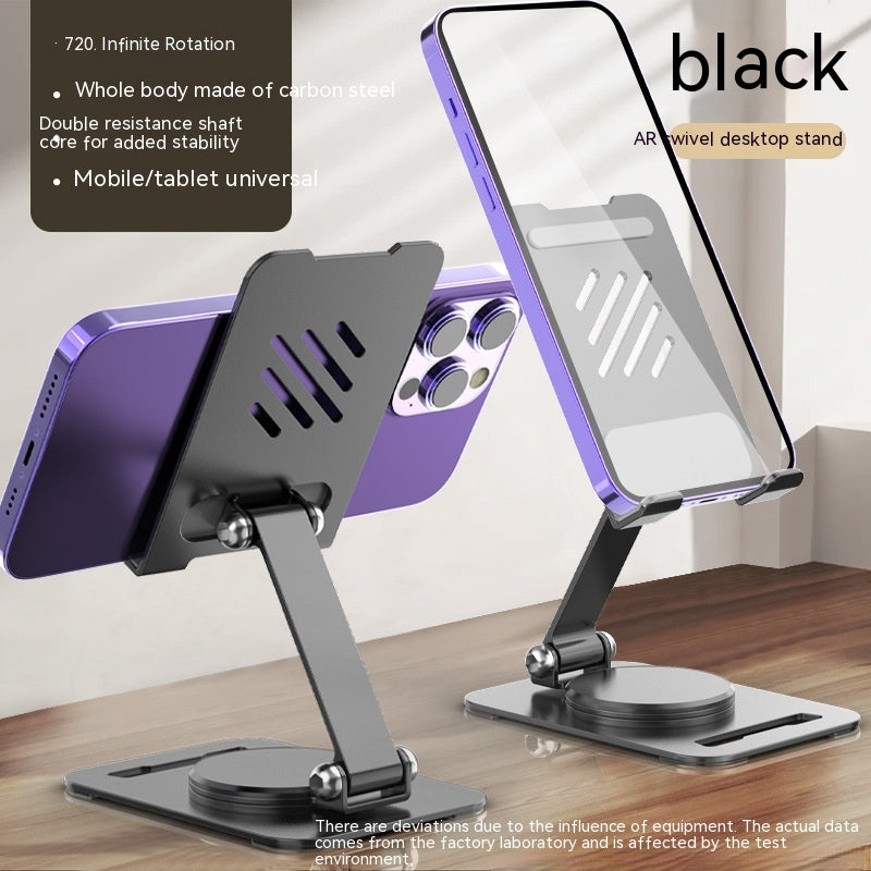 360 Foldable Metal Phone & Tablet Stand — Adjustable Desk Holder