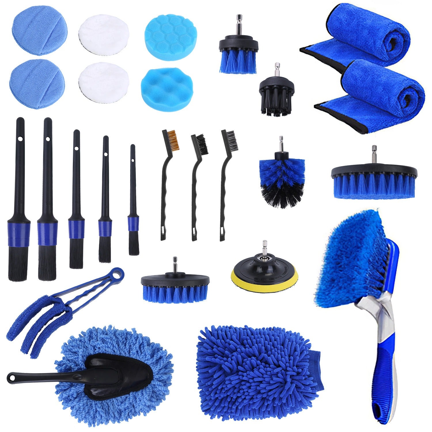 26Pcs Car Detailing Brush Kit Exterior Interior Car Cleaning Set