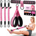 Sit-Up Resistance Bands with Handles & Foot Pedals - Adjustable Ab & Full-Body Trainer