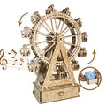 3D Wooden Puzzle Gear Ferris Wheel Music Box - DIY Model Kit Craft