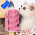 Cat self-grooming wall brush