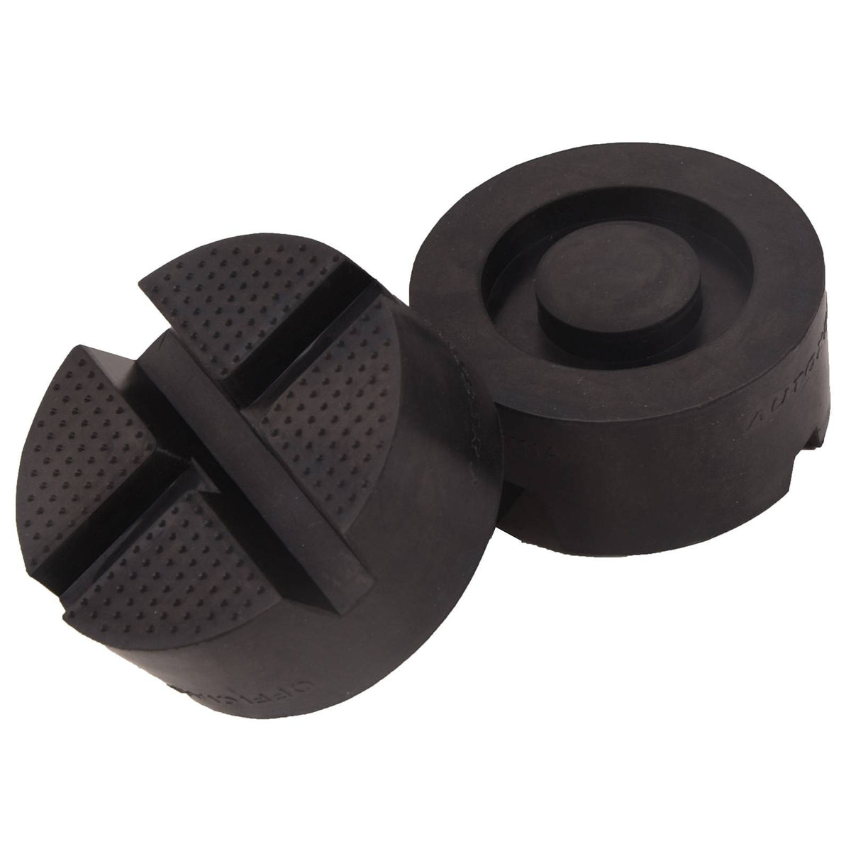 2PCS Universal Car Rubber Cross Slotted Jack Pad Adapter Guard Rail