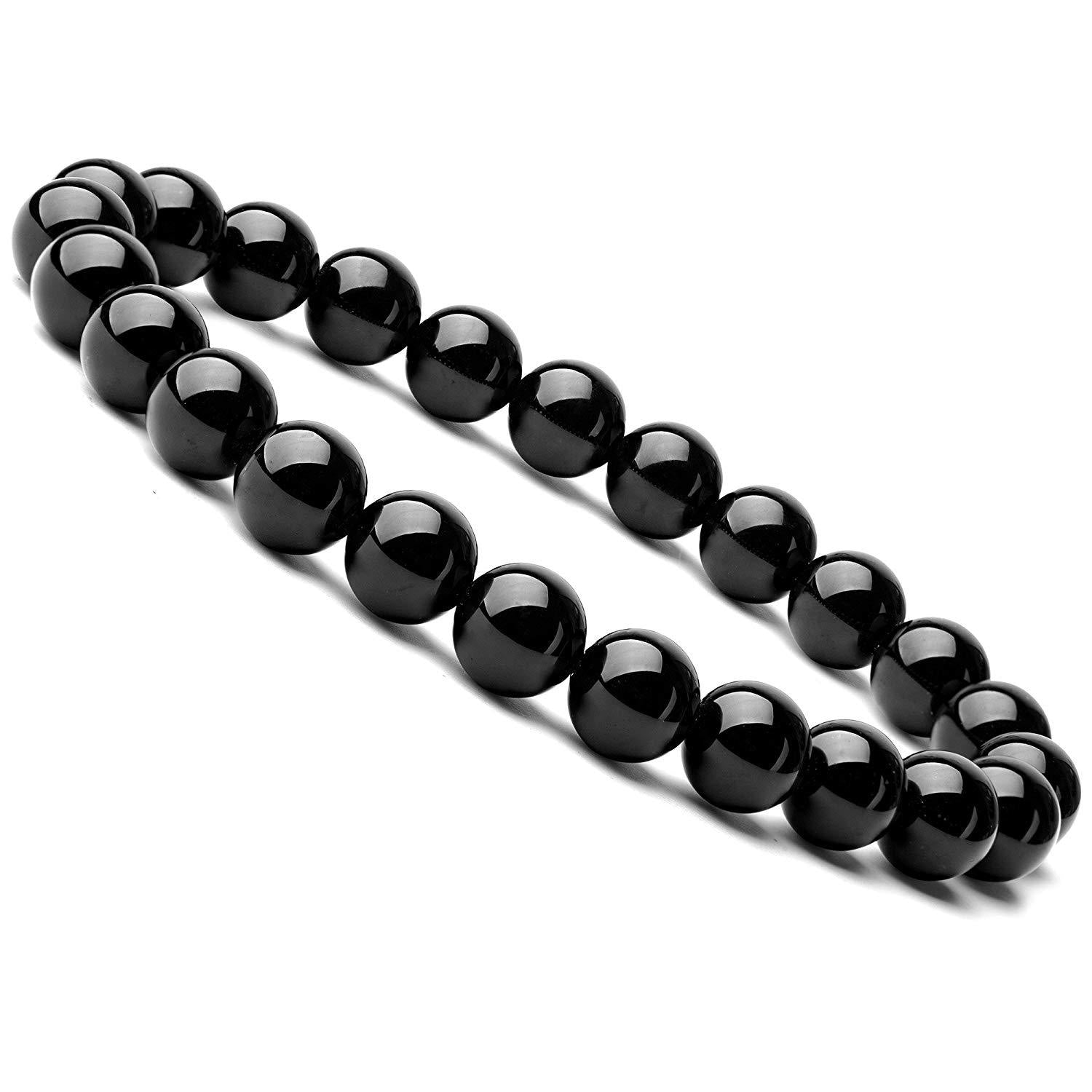 Black Onyx Beaded Bracelet - 8mm Natural Stone Bracelet