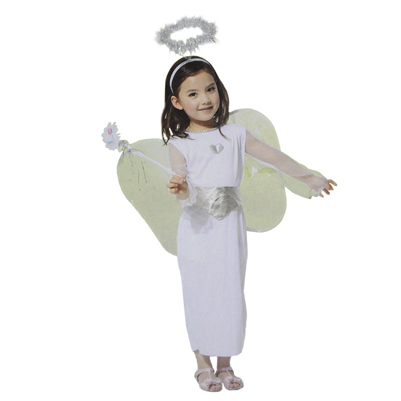 Girls Angel Dress Costume - Fairy Dress-Up Outfit for Parties