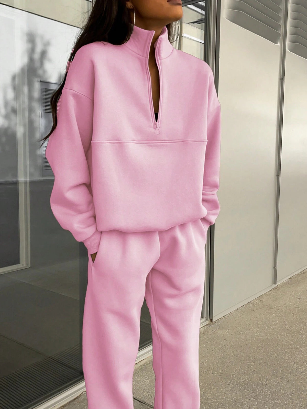 Long-sleeved Sports Sweatshirt Suit Fashion Stand-up Collar