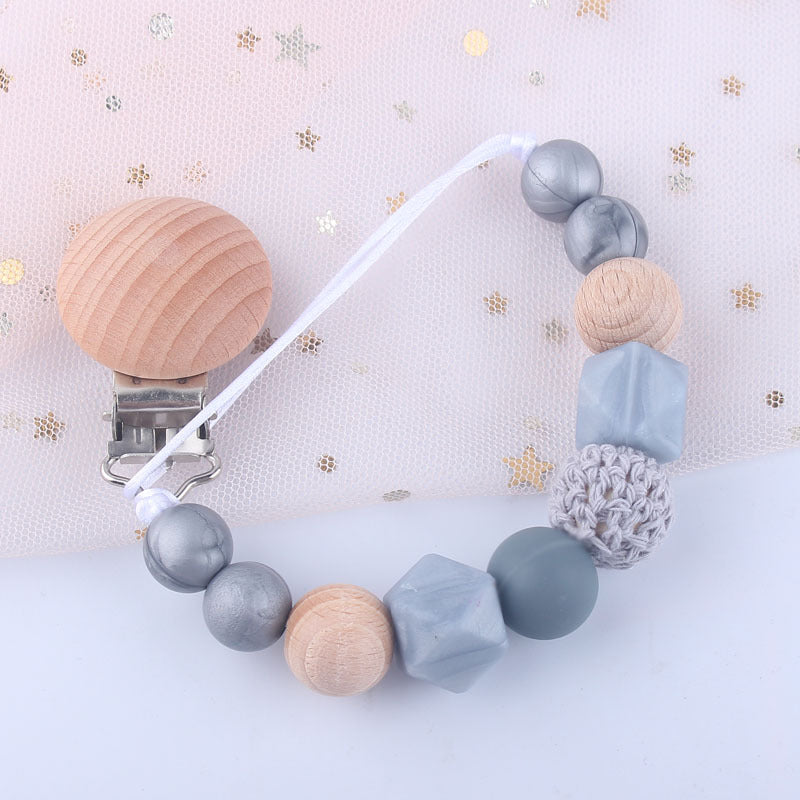 Baby Silicone Pacifier Clip Chain - Anti-Drop Soother Holder for Infants