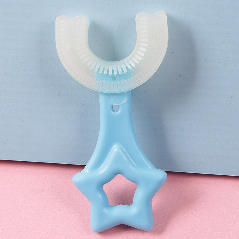 Kids U-Shaped Toothbrush - 360 Silicone Soft Brush for Children