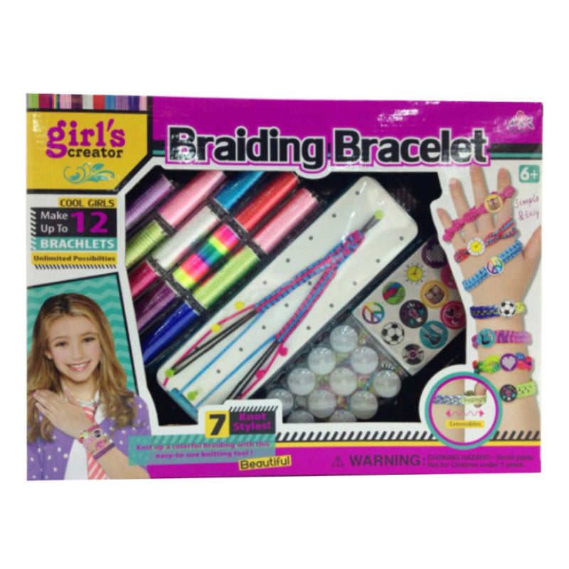 Kids Bracelet Making Kit - DIY Jewelry Craft Toolbox with Beads