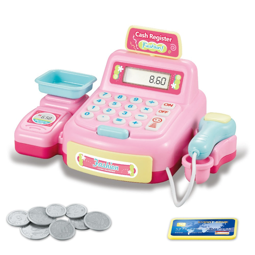 Kids Toy Cash Register - Pretend Play Supermarket Checkout Set