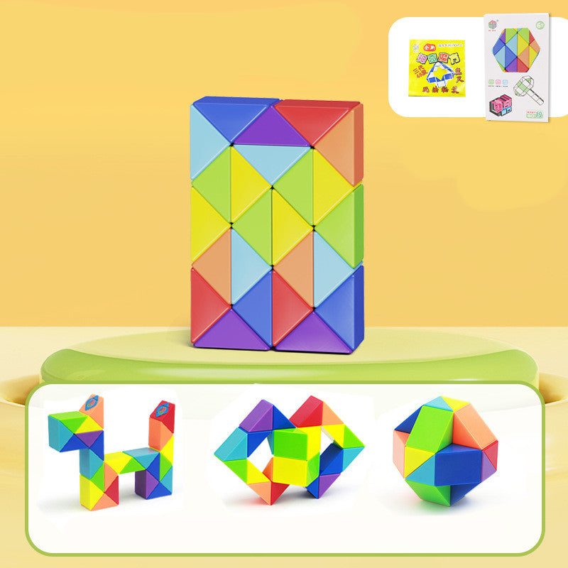 Magic Twist Snake Puzzle - Foldable Fidget Brain Teaser Toy for Kids