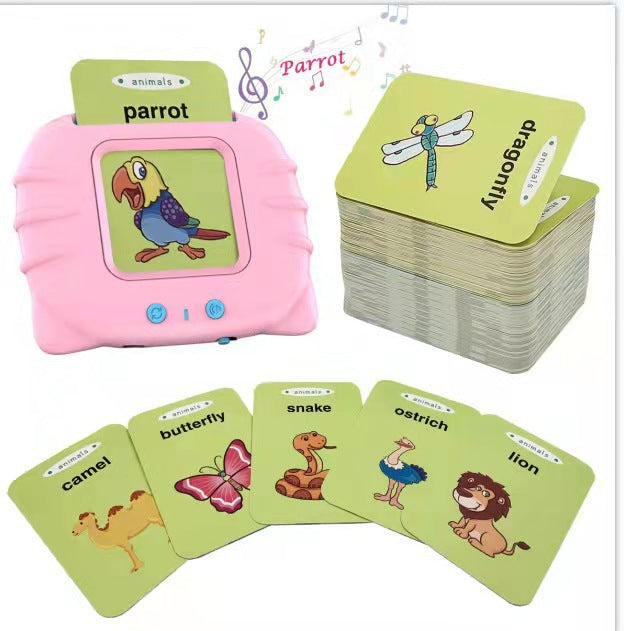 Talking Learning Card Reader - Early Education English Word Cards for Toddlers