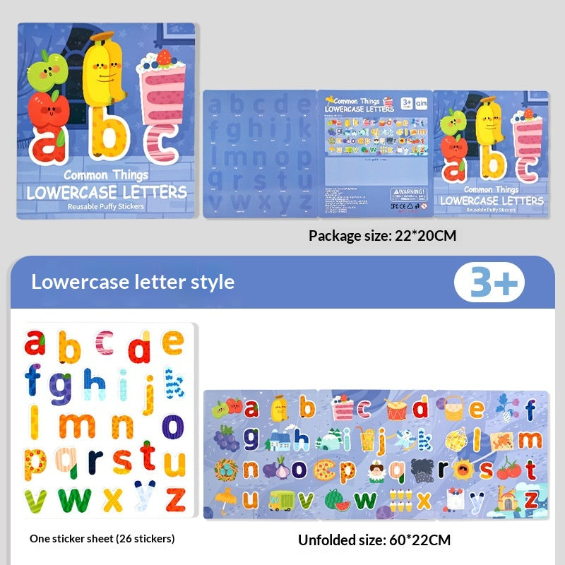 Kids Puffy Bubble Stickers Early Learning Set