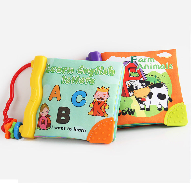 Baby Soft Cloth Book - Crinkle Early Learning Fabric Book for Infants